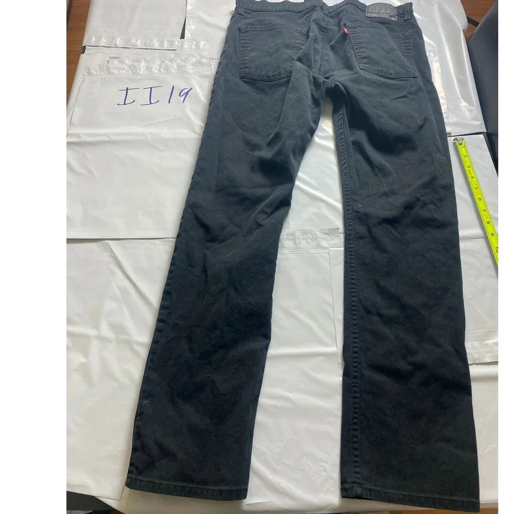 Levi's 511 Slim‎ Fit Black Jeans W36 L32 Mens Stretch Denim Pants